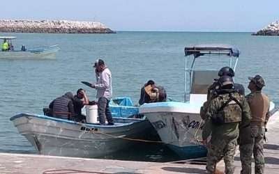 Autoridades aseguran embarcación, almeja y redes de pesca en área de Protección de la Vaquita Marina
