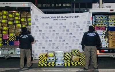 Catea FGR inmueble; aseguran más de 5 toneladas de droga y autos