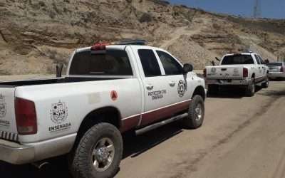 Clausura Protección Civil obra de extracción de arena