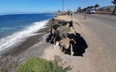 Inician reparaciones tras socavón en carretera Escénica