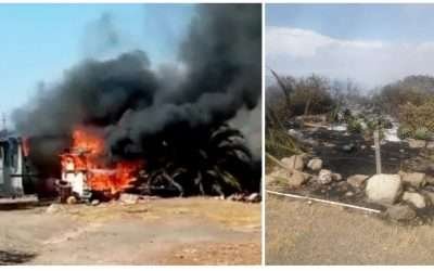 Sujetos armados incendiaron casas en Ejido Úrsulo Galván