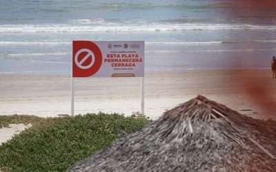 Playa Hermosa continúa contaminada y cerrada