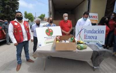 Entrega Fundación IEnova despensas a grupos vulnerables de El Sauzal