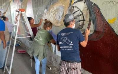 Pintan mural en memoria de personas desaparecidas en BC