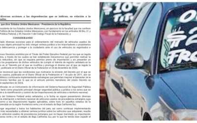 Publican decreto para regularizar «autos chocolate»