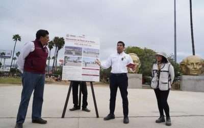 Avanza 80% renovación de la Plaza Cívica de la Patria