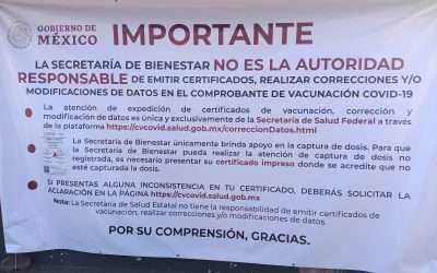 Bienestar no es la autoridad responsable de emitir certificados Covid