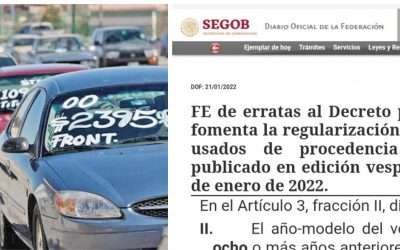 Modifican decreto de regularización de «autos chocolate»
