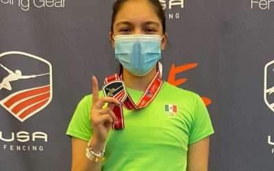 Logra Natalia Botello oro en Campeonato Nacional de Esgrima de EU