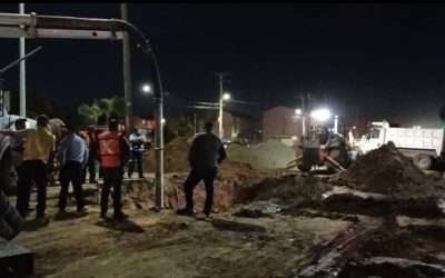 Continúa CESPE reparaciones tras ruptura en línea de aguas residuales