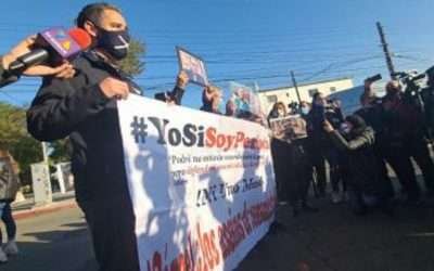 Periodistas protestaron afuera de ¨La Mañanera¨ de AMLO en Tijuana