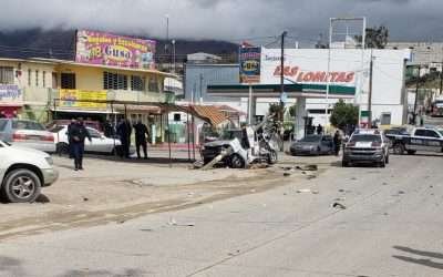 Provoca carambola dompe sin frenos; murió una mujer en el percance
