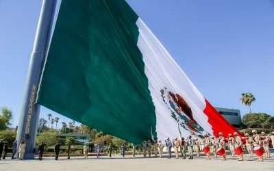 Encabeza Marina del Pilar conmemoración del Día de la Bandera