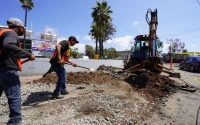 Continúan las obras de reparación vial en Ensenada