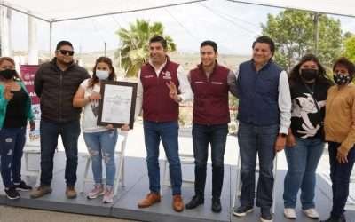 Inauguró alcalde obras de pavimentación en la Popular 89