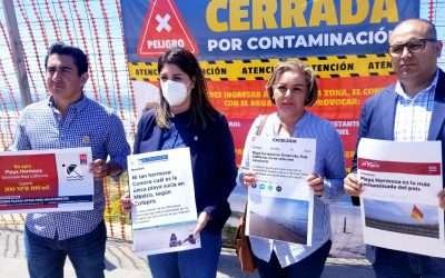 Denunció regidora Brenda Valenzuela contaminación de CESPE en playas