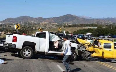 Accidente carretero deja varios lesionados y colapsa tránsito hacia Ruta del Vino