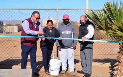 Inauguró CESPE red de agua potable en San Quintín