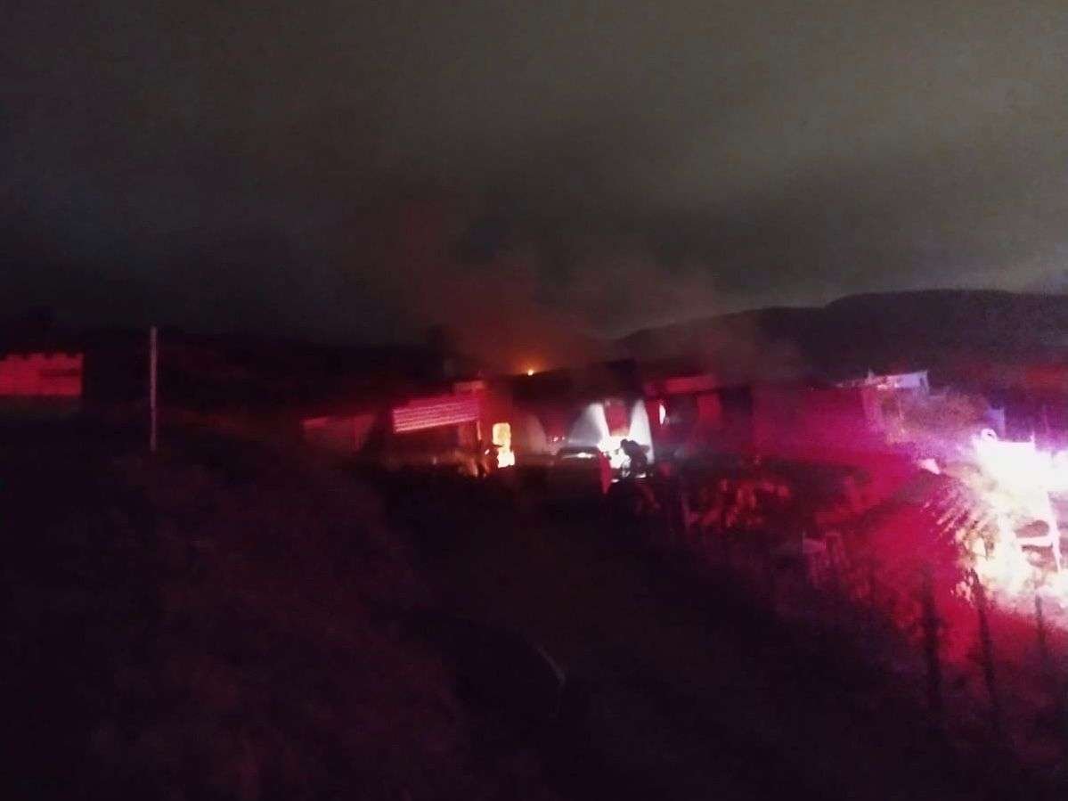 incendio lomas del Aguajito