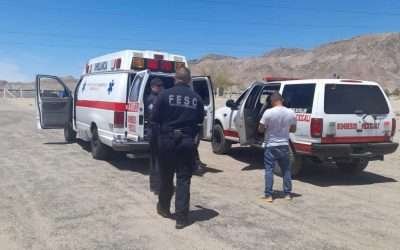 Rescata FESC a hombre extraviado en la Laguna Salada