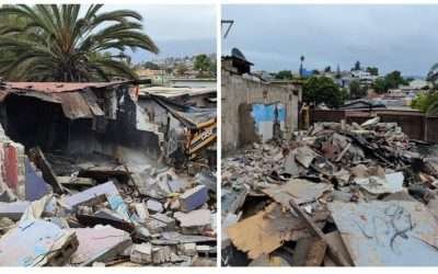 Demolió SSCBC casa usada como picadero en Ensenada