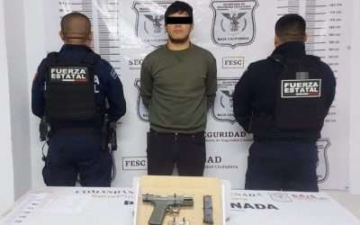 Capturó Fuerza Estatal a hombre armado en Ensenada
