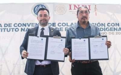 Firman convenio FGE e Instituto Nacional de Pueblos Indígenas
