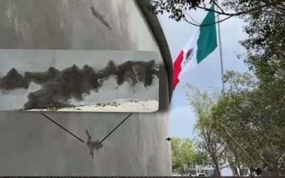 ¿Quién reparará la filtraciones en muro de la Plaza Cívica?