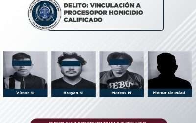 Logra FGE vincular a 4 sujetos por homicidio calificado con ventaja