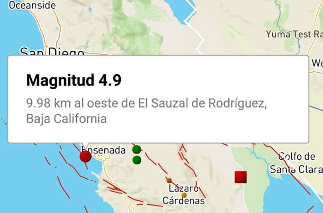 sismo 4.9 ensenada