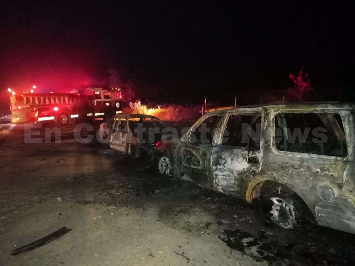 Autos incendiados santo Tomás 