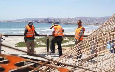 Constata Armando Ayala continuación de obras en Playa Hermosa