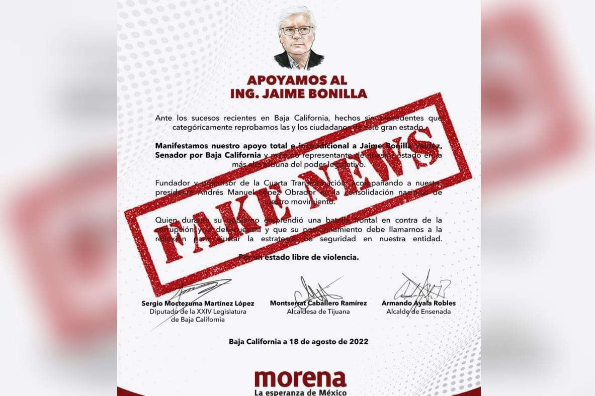 carta falsa bonilla