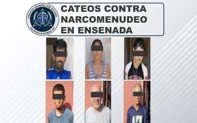 Ejecuta FGE tres cateos; decomisan narcóticos y aseguran a 6 personas