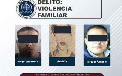 Logra FGE vinculación a proceso contra tres personas por violencia familiar