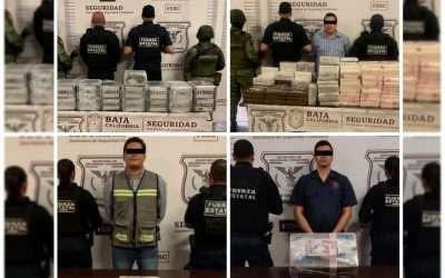 Aseguran Fuerza Estatal y SEDENA casi 400 kilos de cocaína en Tijuana