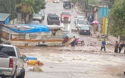 Sorprende tormenta a residentes de Tecate y Valle de la Trinidad