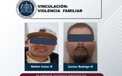 Obtiene FGE vinculación a proceso contra dos hombres por violencia familiar