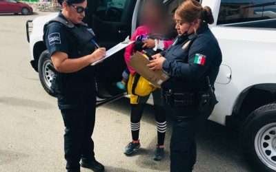 Brinda «Escuadrón Violeta» protección a mujer e hijos de San Quintín