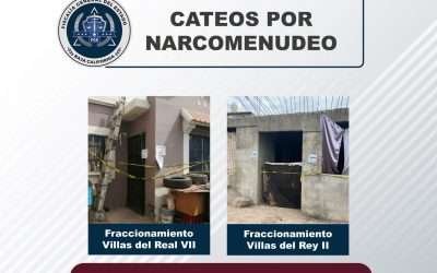 Aseguró FGE marihuana y metanfetamina durante cateos en Ensenada