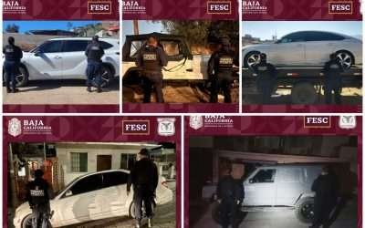 Recupera FESC 14 autos con reporte de robo en EU y BC
