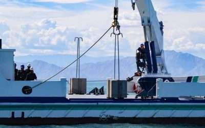 Colocan de bloques de concreto en Polígono de Protección de la Vaquita Marina
