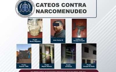 Incauta FGE armas, cartuchos y drogas en cateos