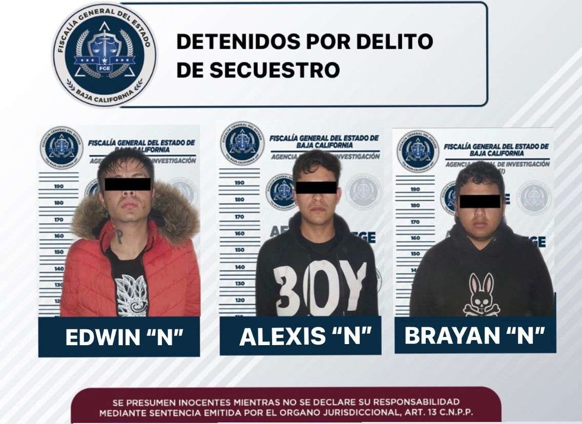 Detenidos por secuestro baja California 