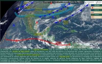 Prevén lluvias ligeras y vientos en los próximos días: Protección Civil