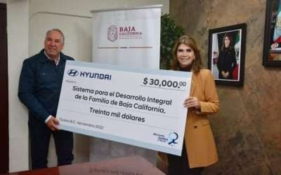 Recibe DIF BC donativo de empresa Hyundai