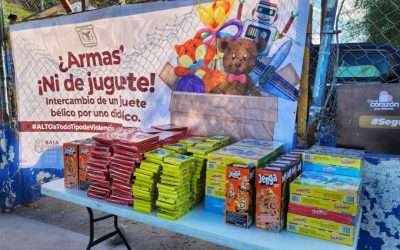 Inició Secretaría de Seguridad campaña de intercambio de juguetes bélicos por didácticos