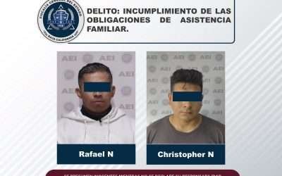 Aprehenden agentes de la FGE a hombres por no dar manutención a sus hijos