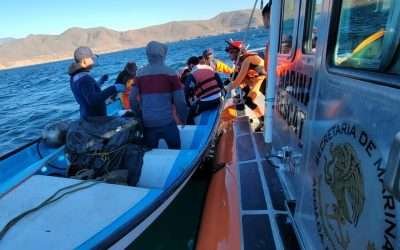 Auxilió SEMAR a buzo en Punta Santo Tomás