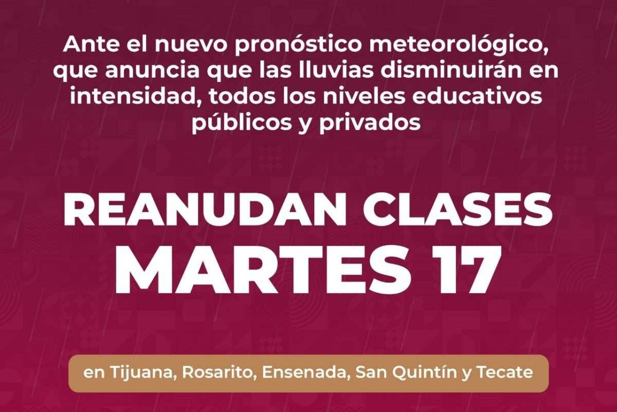 reanudación de clases